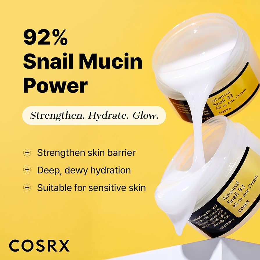 COSRX Snail 92 Cream – Lift, Hydrate & Restore Glow